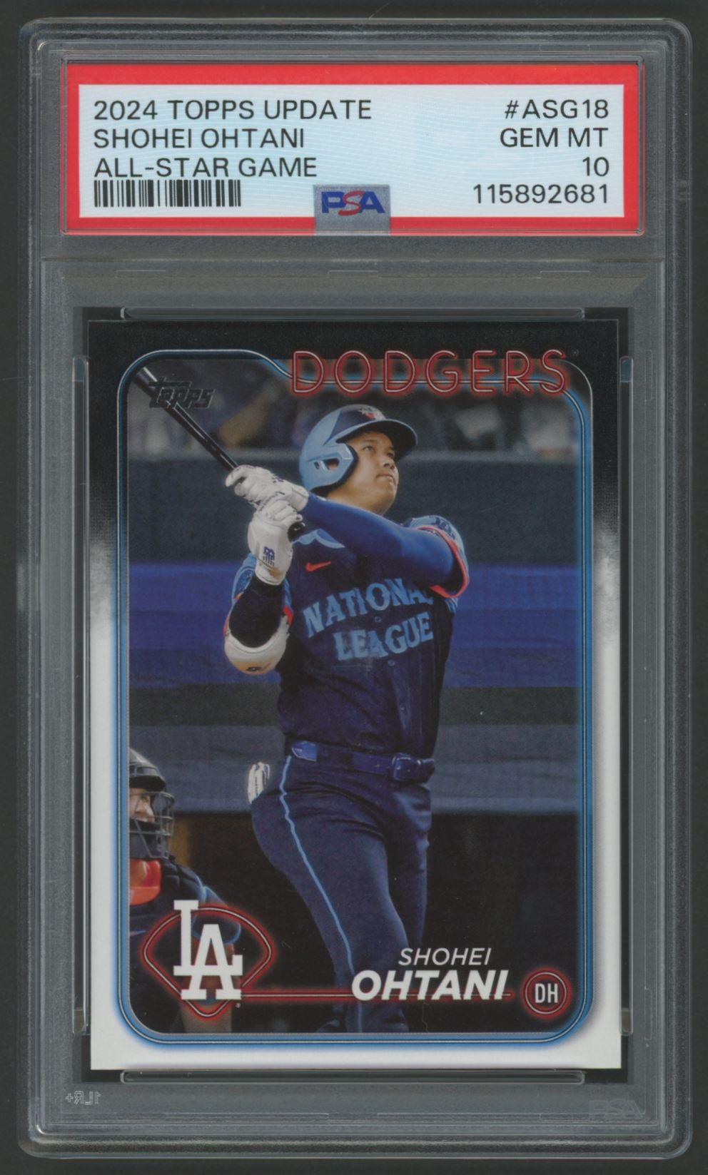 Shohei Ohtani 2024 Topps Update All-Star Game #ASG18 (PSA 10) at PristineAuction.com Shohei Ohtani 2024 Topps Update All-Star Game #ASG18 (PSA 10) at PristineAuction.com