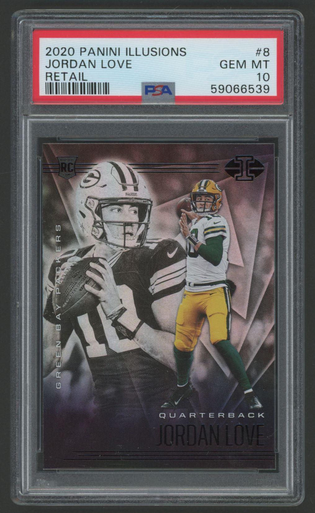 Jordan Love 2020 Illusions Retail #8 (PSA 10) at PristineAuction.com Jordan Love 2020 Illusions Retail #8 (PSA 10) at PristineAuction.com