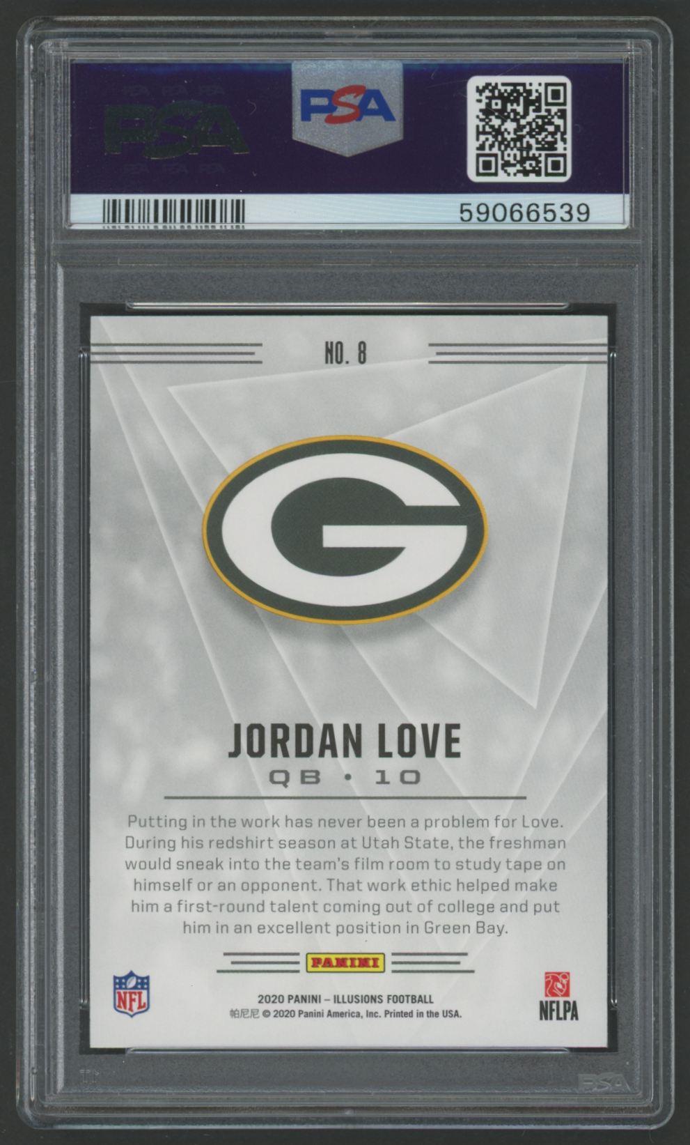 Jordan Love 2020 Illusions Retail #8 (PSA 10) at PristineAuction.com Jordan Love 2020 Illusions Retail #8 (PSA 10) at PristineAuction.com