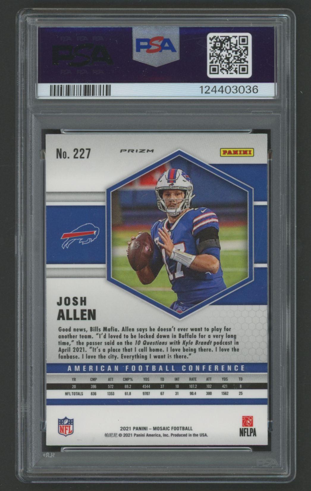 Josh Allen 2021 Mosaic Mosaic #227 (PSA 10) at PristineAuction.com Josh Allen 2021 Mosaic Mosaic #227 (PSA 10) at PristineAuction.com