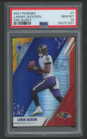 Lamar Jackson 2021 Phoenix Fire Burst #7 (PSA 10) at PristineAuction.com