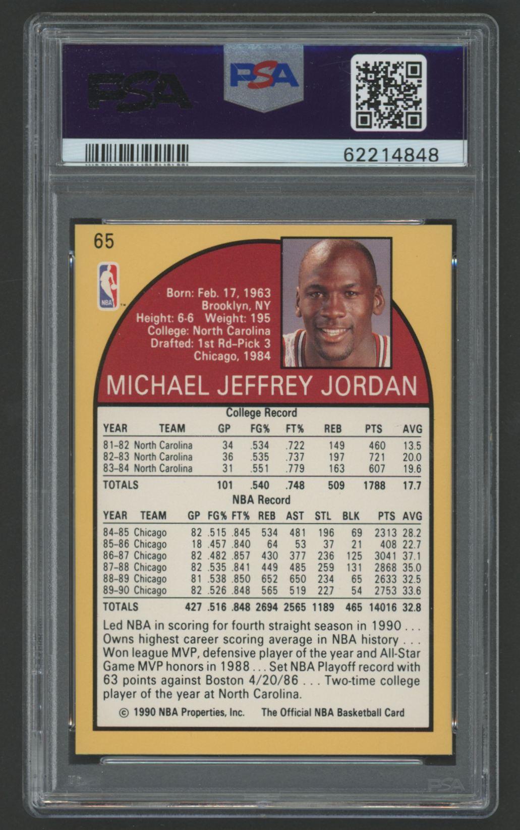 Michael Jordan 1990 Hoops #65 (PSA 9) at PristineAuction.com Michael Jordan 1990 Hoops #65 (PSA 9) at PristineAuction.com