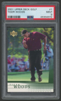 Tiger Woods 2001 Upper Deck #1 RC (PSA 9) at PristineAuction.com