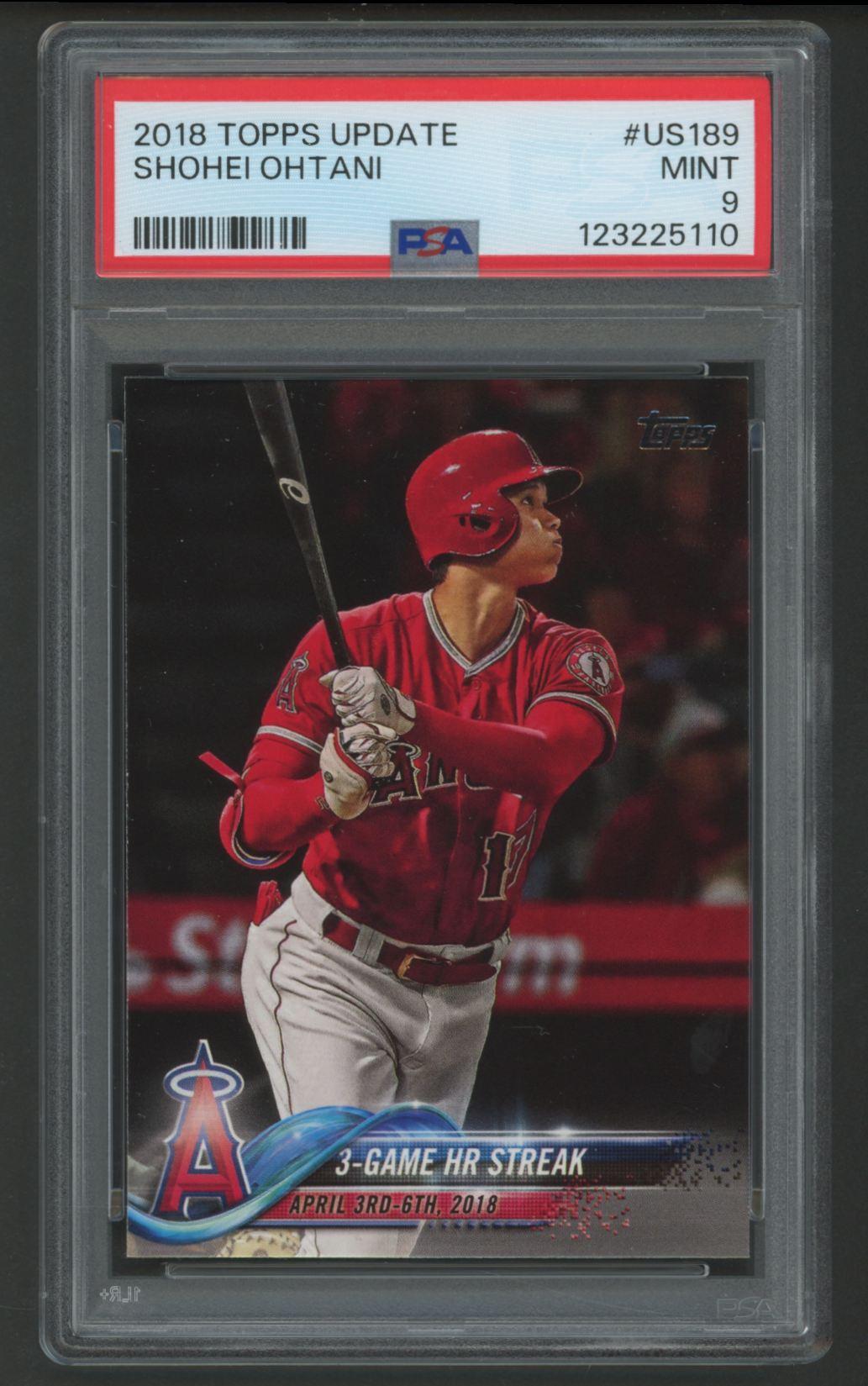 Shohei Ohtani 2018 Topps Update #US189 RC (PSA 9) at PristineAuction.com Shohei Ohtani 2018 Topps Update #US189 RC (PSA 9) at PristineAuction.com