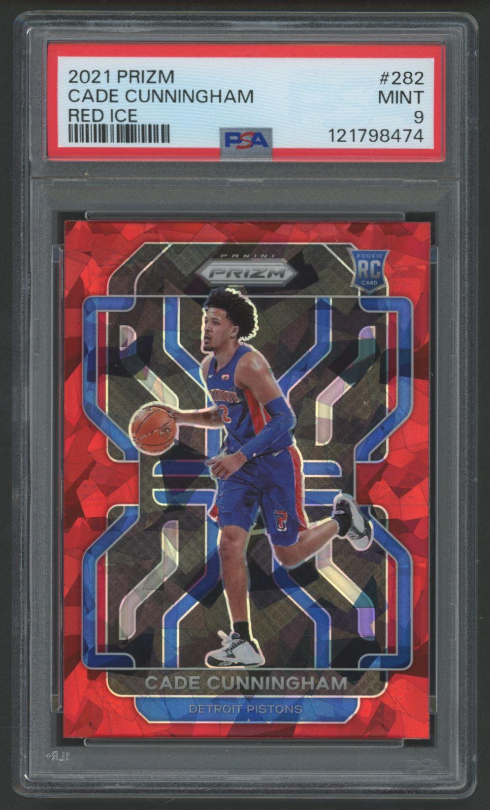 Cade Cunningham 2021 Panini Prizm Red Ice #282 RC (PSA 9) at PristineAuction.com Cade Cunningham 2021 Panini Prizm Red Ice #282 RC (PSA 9) at PristineAuction.com
