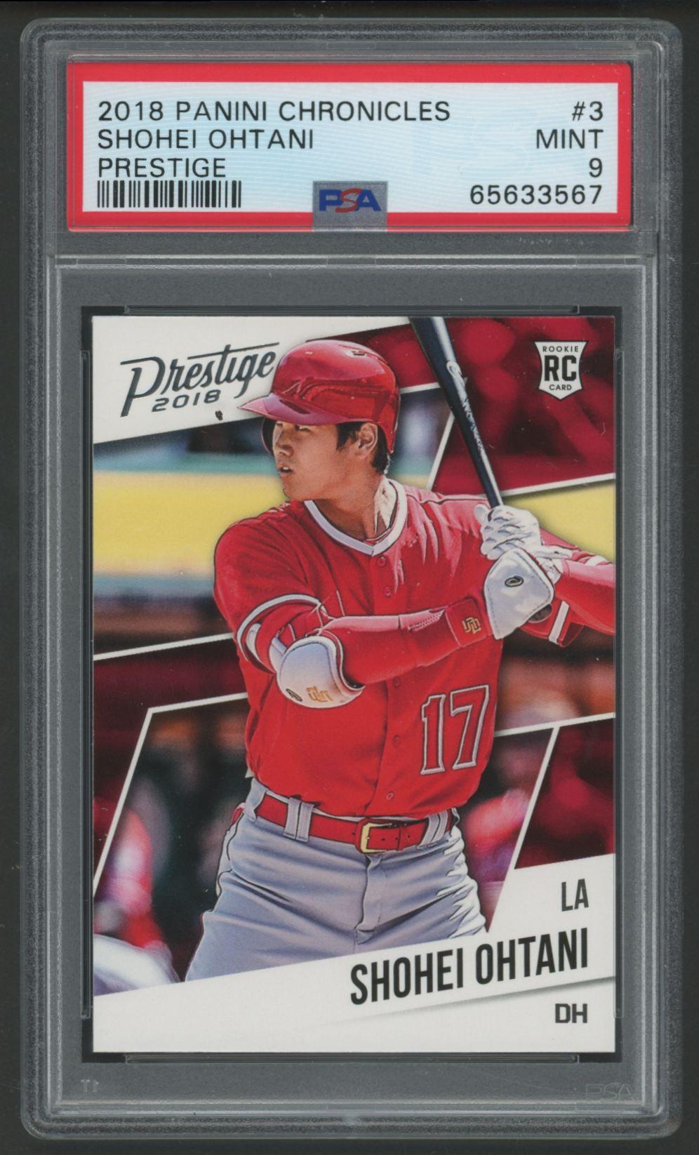 Shohei Ohtani 2018 Panini Chronicles Prestige #3 (PSA 9) at PristineAuction.com Shohei Ohtani 2018 Panini Chronicles Prestige #3 (PSA 9) at PristineAuction.com