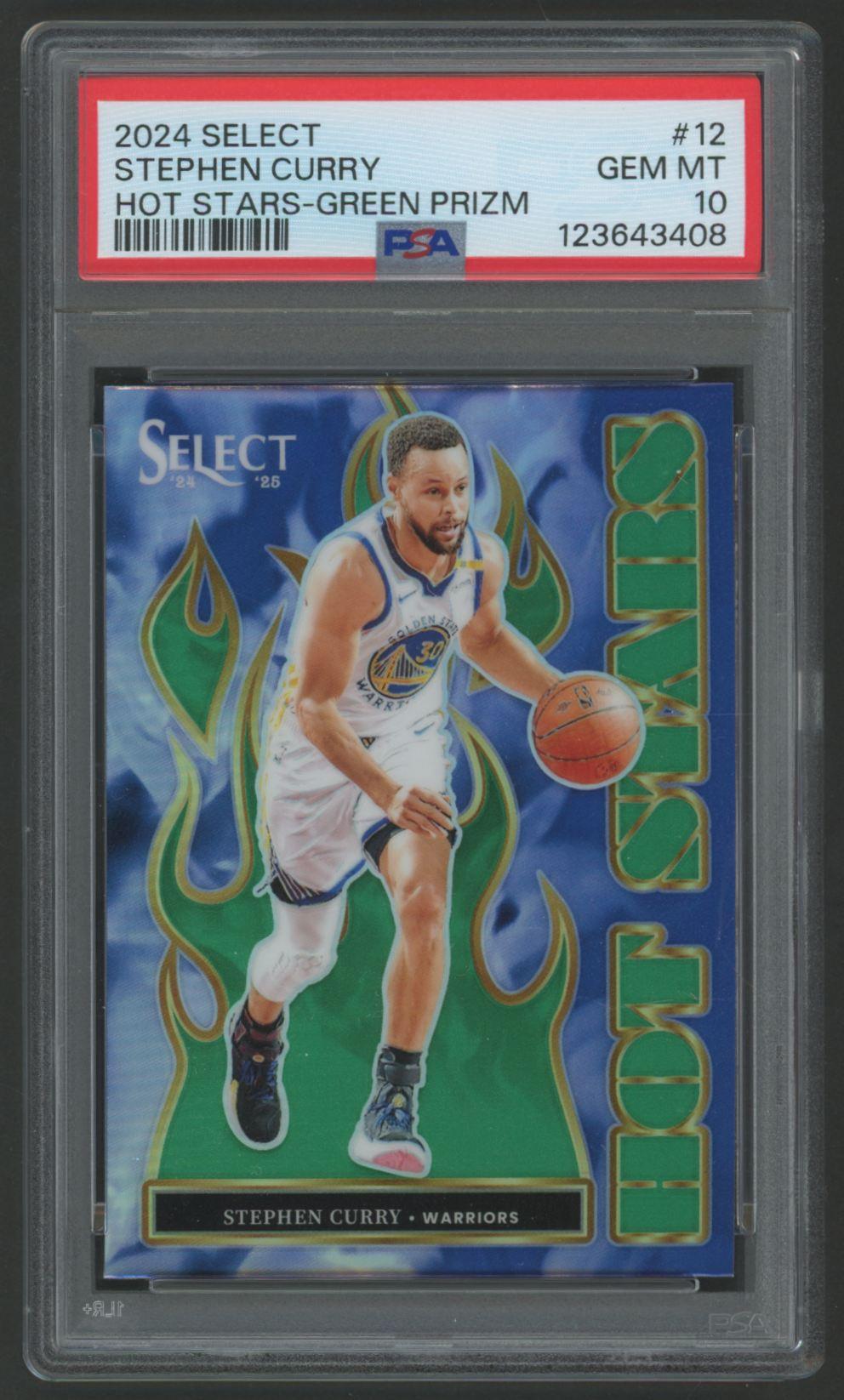 Stephen Curry 2024 Select Hot Stars Green Prizm #12 (PSA 10) at PristineAuction.com Stephen Curry 2024 Select Hot Stars Green Prizm #12 (PSA 10) at PristineAuction.com