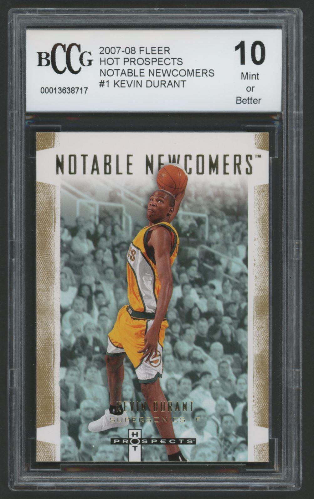 Kevin Durant 2007-08 Fleer Hot Prospects Notable Newcomers #NN-1 (BCCG 10) at PristineAuction.com Kevin Durant 2007-08 Fleer Hot Prospects Notable Newcomers #NN-1 (BCCG 10) at PristineAuction.com