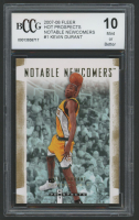 Kevin Durant 2007-08 Fleer Hot Prospects Notable Newcomers #NN-1 (BCCG 10) at PristineAuction.com