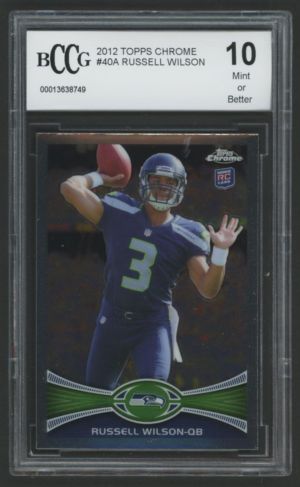 Russell Wilson 2012 Topps Chrome #40A (BCCG 10) at PristineAuction.com Russell Wilson 2012 Topps Chrome #40A (BCCG 10) at PristineAuction.com