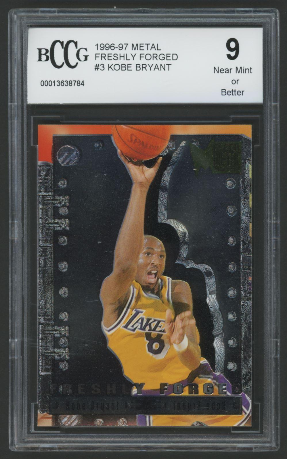 Kobe Bryant 1996-97 Metal Freshly Forged #3 (BCCG 9) at PristineAuction.com Kobe Bryant 1996-97 Metal Freshly Forged #3 (BCCG 9) at PristineAuction.com