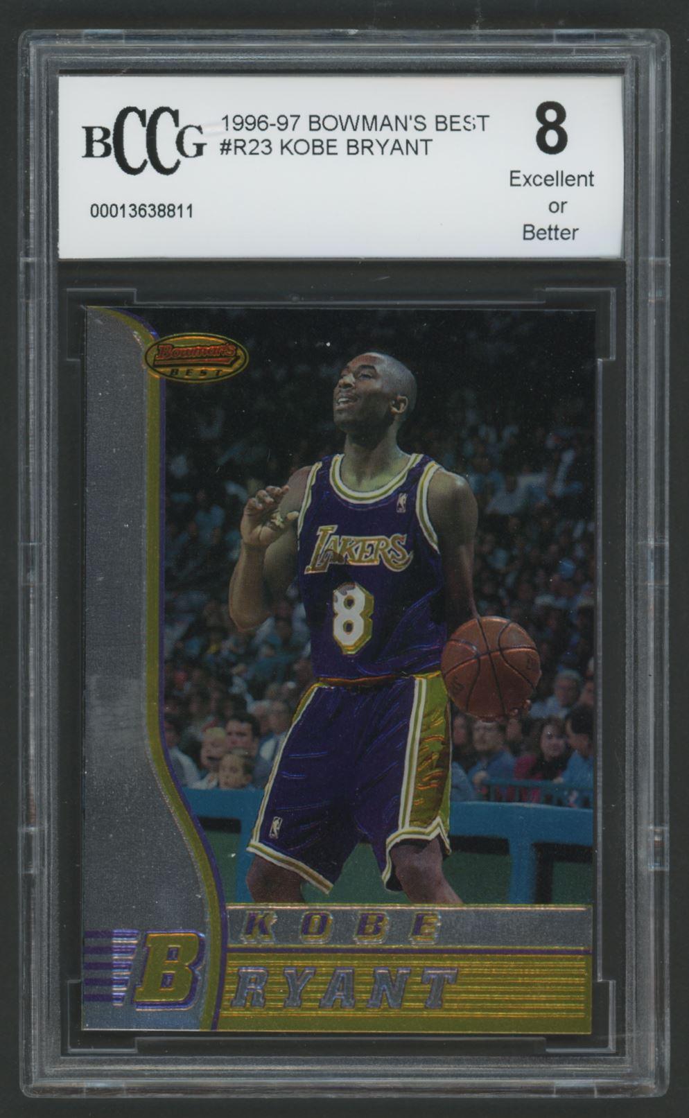 Kobe Bryant 1996-97 Bowman's Best #R23 RC (BCCG 8) at PristineAuction.com Kobe Bryant 1996-97 Bowman's Best #R23 RC (BCCG 8) at PristineAuction.com
