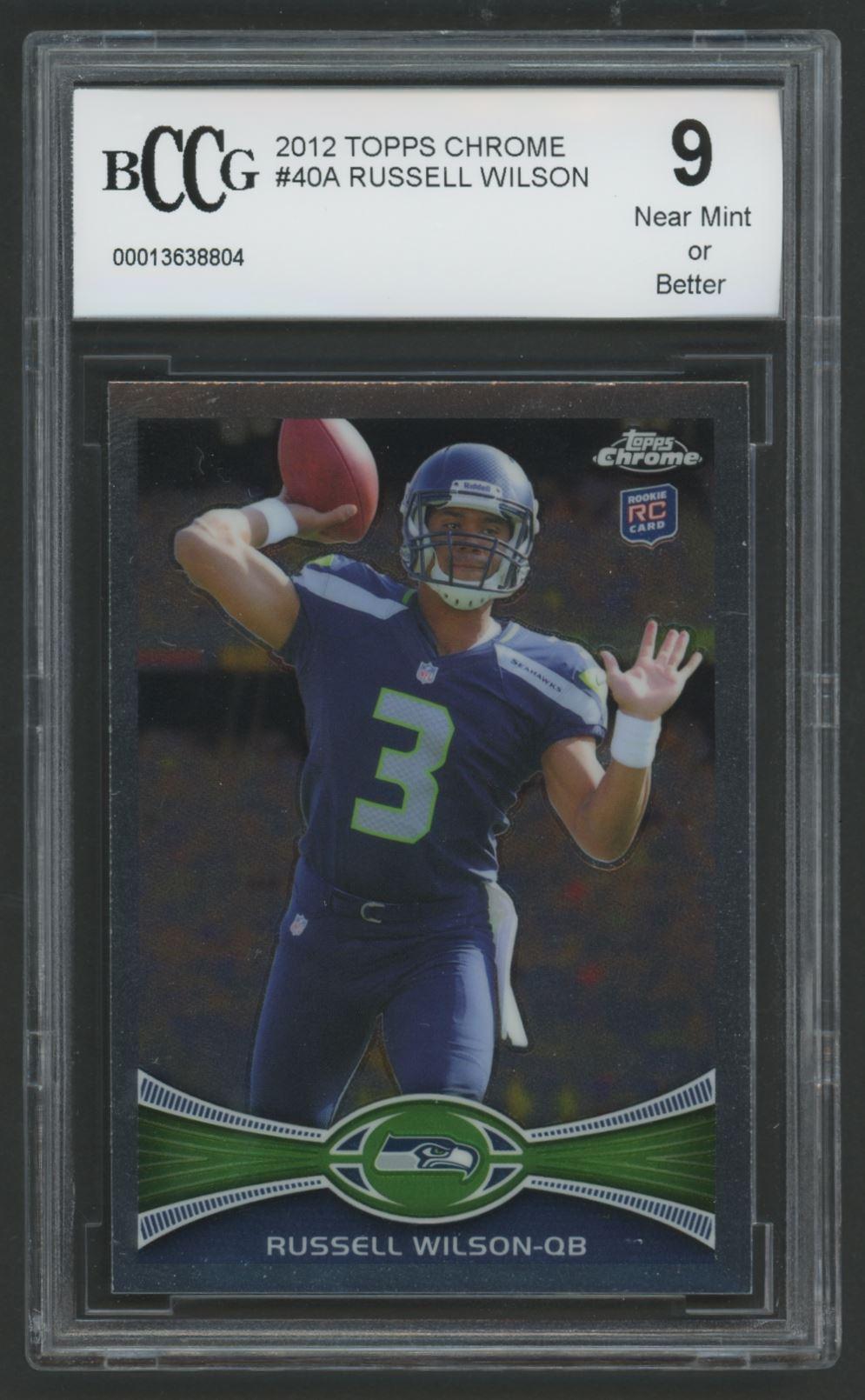 Russell Wilson 2012 Topps Chrome #40A (BCCG 9) at PristineAuction.com Russell Wilson 2012 Topps Chrome #40A (BCCG 9) at PristineAuction.com