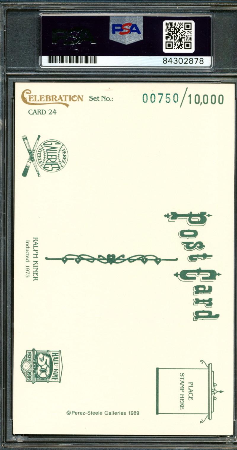 Ralph Kiner Signed 1989 Perez-Steele Celebration Postcards #24 (PSA) at PristineAuction.com Ralph Kiner Signed 1989 Perez-Steele Celebration Postcards #24 (PSA) at PristineAuction.com