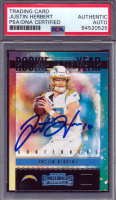 Justin Herbert Signed 2020 Panini Contenders Rookie of the Year Contenders #14 (PSA) at PristineAuction.com