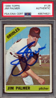Jim Palmer Signed 1966 Topps #126 RC (PSA) at PristineAuction.com