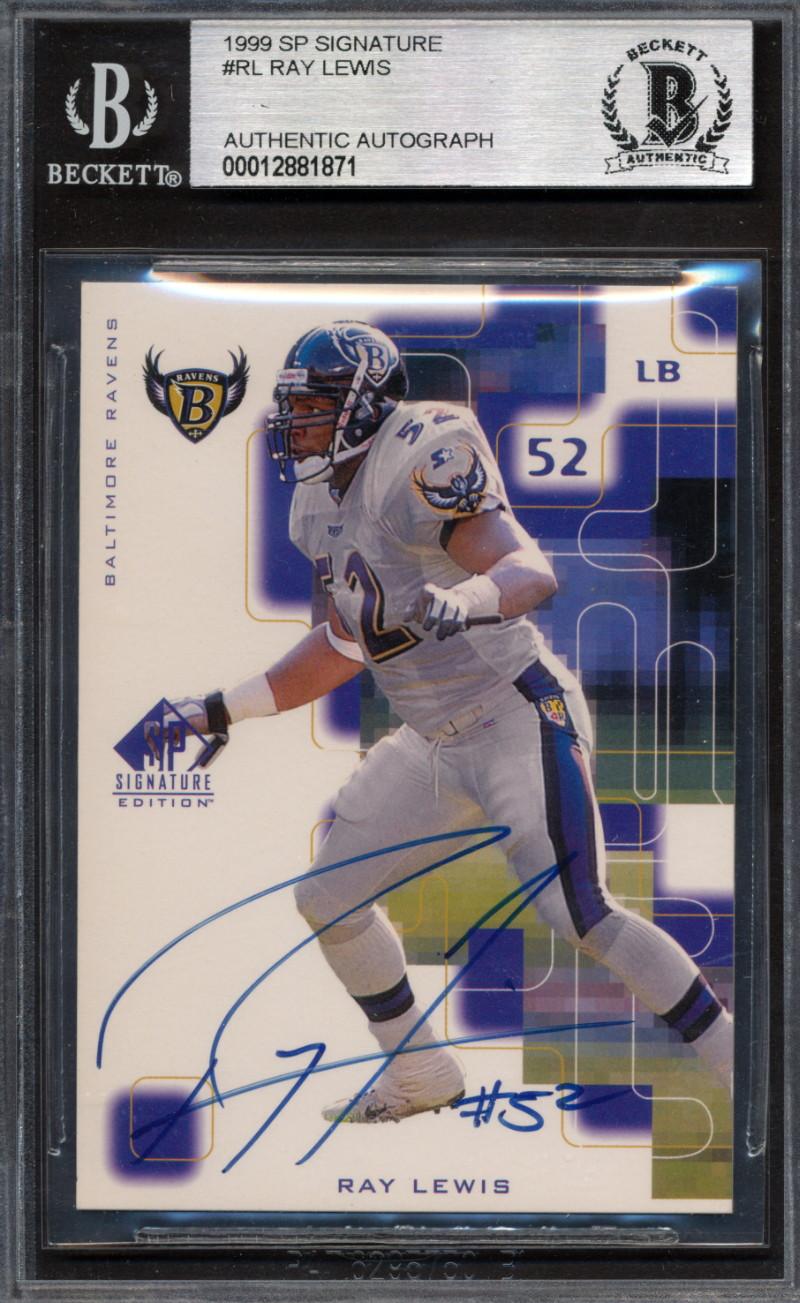 Ray Lewis 1999 SP Signature Autographs #RL (BGS) at PristineAuction.com Ray Lewis 1999 SP Signature Autographs #RL (BGS) at PristineAuction.com