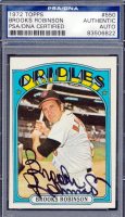 Brooks Robinson Signed 1972 Topps #550 (PSA) at PristineAuction.com