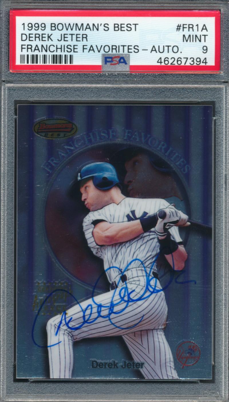 Derek Jeter 1999 Bowman's Best Franchise Favorites Autographs #FR1A (PSA 9) at PristineAuction.com Derek Jeter 1999 Bowman's Best Franchise Favorites Autographs #FR1A (PSA 9) at PristineAuction.com