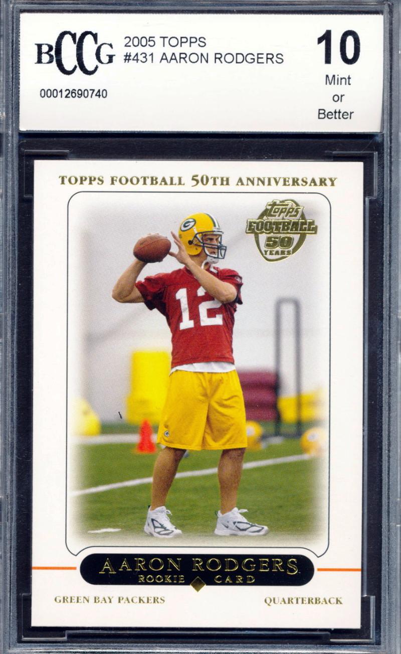 Aaron Rodgers 2005 Topps #431 RC (BCCG 10) at PristineAuction.com Aaron Rodgers 2005 Topps #431 RC (BCCG 10) at PristineAuction.com
