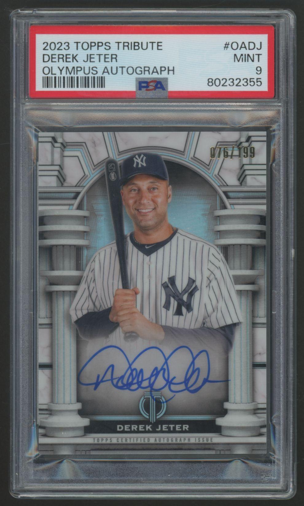 Derek Jeter 2023 Topps Tribute Olympus Autograph #OADJ #76/199 (PSA 9) at PristineAuction.com Derek Jeter 2023 Topps Tribute Olympus Autograph #OADJ #76/199 (PSA 9) at PristineAuction.com