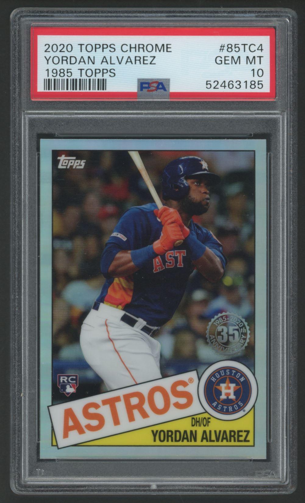 Yordan Alvarez 2020 Topps Chrome '85 Topps #85TC4 (PSA 10) at PristineAuction.com Yordan Alvarez 2020 Topps Chrome '85 Topps #85TC4 (PSA 10) at PristineAuction.com