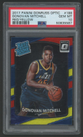 Donovan Mitchell 2017-18 Donruss Optic Mega Box Red Yellow RR #188 RC (PSA 10) at PristineAuction.com