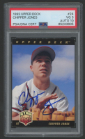 Chipper Jones Signed 1993 Upper Deck #24 (PSA 3 | Autograph Graded 10) at PristineAuction.com