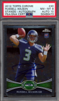 Russell Wilson Signed 2012 Topps Chrome Rookie Autographs #40 (PSA 8 | Autograph Graded 10) at PristineAuction.com