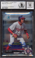 Juan Soto Signed 2017 Bowman Chrome Draft #BDC162 (BGS | Autograph Graded 10) at PristineAuction.com