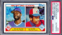 Willie Wilson & Al Oliver Signed 1983 Topps LL #701 (PSA) at PristineAuction.com