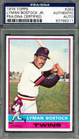 Lyman Bostock Signed 1976 Topps #263 RC (PSA) at PristineAuction.com