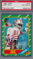 Jerry Rice Signed 1986 Topps #161 RC (PSA) at PristineAuction.com