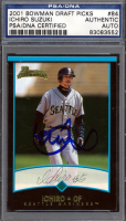 Ichiro Suzuki Signed 2001 Bowman Draft #BDP84 RC (PSA) at PristineAuction.com