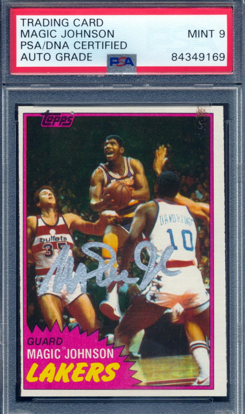 Magic Johnson Signed 1981-82 Topps #21 (PSA | Autograph Graded 9) at PristineAuction.com Magic Johnson Signed 1981-82 Topps #21 (PSA | Autograph Graded 9) at PristineAuction.com