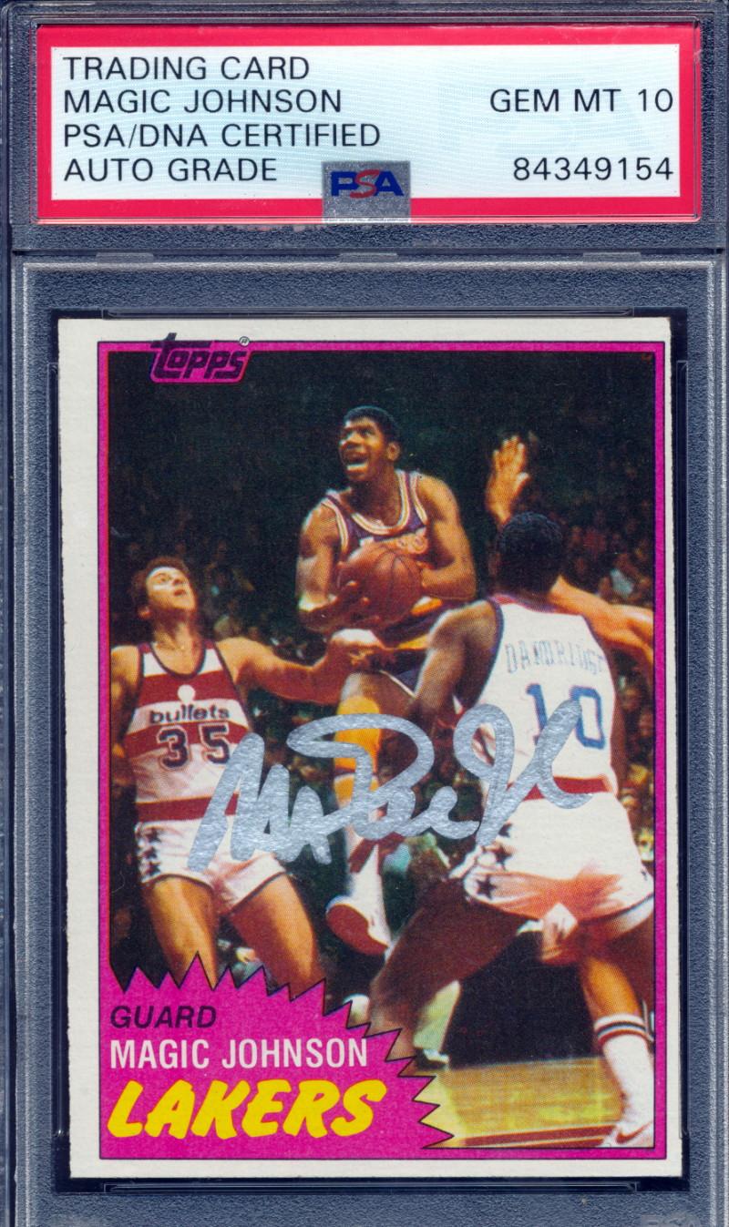 Magic Johnson Signed 1981-82 Topps #21 (PSA | Autograph Graded 10) at PristineAuction.com Magic Johnson Signed 1981-82 Topps #21 (PSA | Autograph Graded 10) at PristineAuction.com