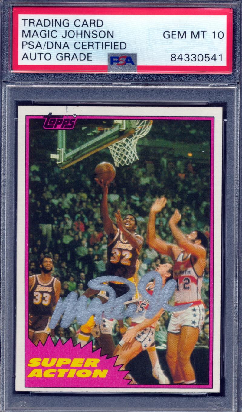 Magic Johnson Signed 1981-82 Topps #109 (PSA | Autograph Graded 10) at PristineAuction.com Magic Johnson Signed 1981-82 Topps #109 (PSA | Autograph Graded 10) at PristineAuction.com