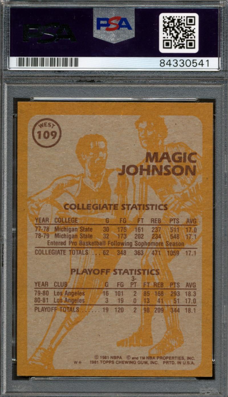 Magic Johnson Signed 1981-82 Topps #109 (PSA | Autograph Graded 10) at PristineAuction.com Magic Johnson Signed 1981-82 Topps #109 (PSA | Autograph Graded 10) at PristineAuction.com