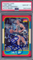 Larry Bird Signed 1986-87 Fleer #9 (PSA | Autograph Graded 10) at PristineAuction.com