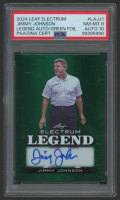 Jimmy Johnson 2024 Leaf Electrum Legend Autograph Green Foil #LAJJ1 #1/5 (PSA 8 | Autograph Graded 10) at PristineAuction.com