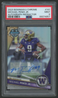 Michael Penix Jr. 2023 Bowman U Chrome Autograph Refractor #141 #50/499 (PSA 9) at PristineAuction.com