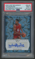 Julius Erving 2024 Leaf Decadence Autograph Turquoise #BAJE1 #4/10 (PSA 9 | Autograph Graded 9) at PristineAuction.com
