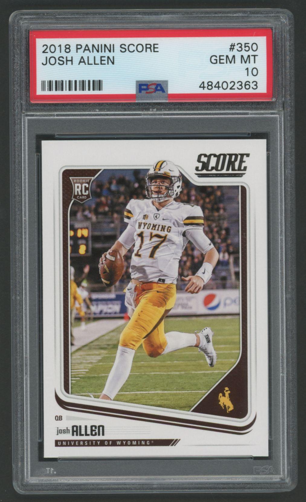 Josh Allen 2018 Panini Score #350 RC (PSA 10) at PristineAuction.com Josh Allen 2018 Panini Score #350 RC (PSA 10) at PristineAuction.com