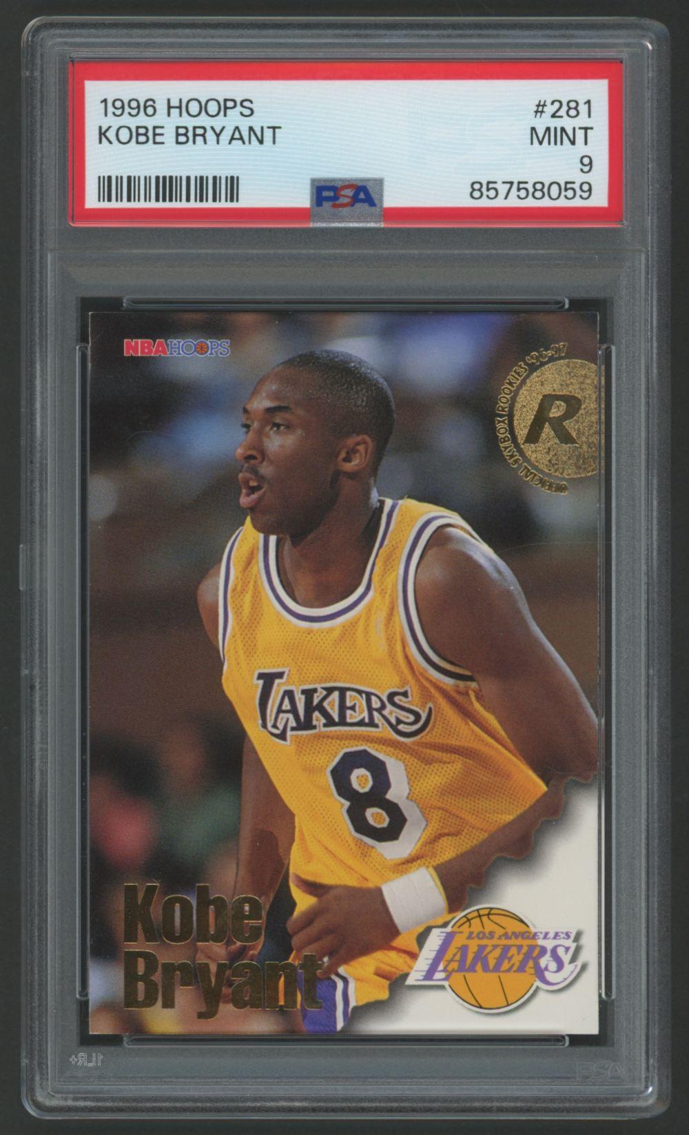 Kobe Bryant 1996-97 Hoops #281 RC (PSA 9) at PristineAuction.com Kobe Bryant 1996-97 Hoops #281 RC (PSA 9) at PristineAuction.com