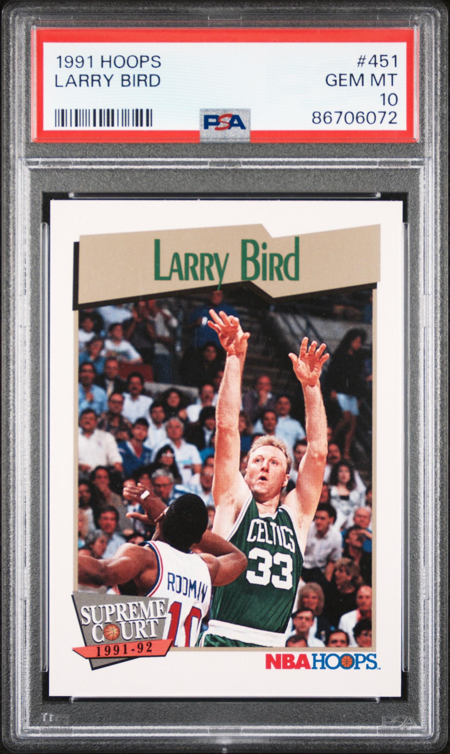 Larry Bird 1991 Hoops #451 (PSA 10) at PristineAuction.com Larry Bird 1991 Hoops #451 (PSA 10) at PristineAuction.com