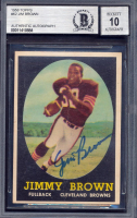 Jim Brown Signed 1958 Topps #62 RC (BGS | Autograph Graded 10) at PristineAuction.com