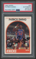 Patrick Ewing Signed 1989-90 Hoops #80 (PSA) at PristineAuction.com