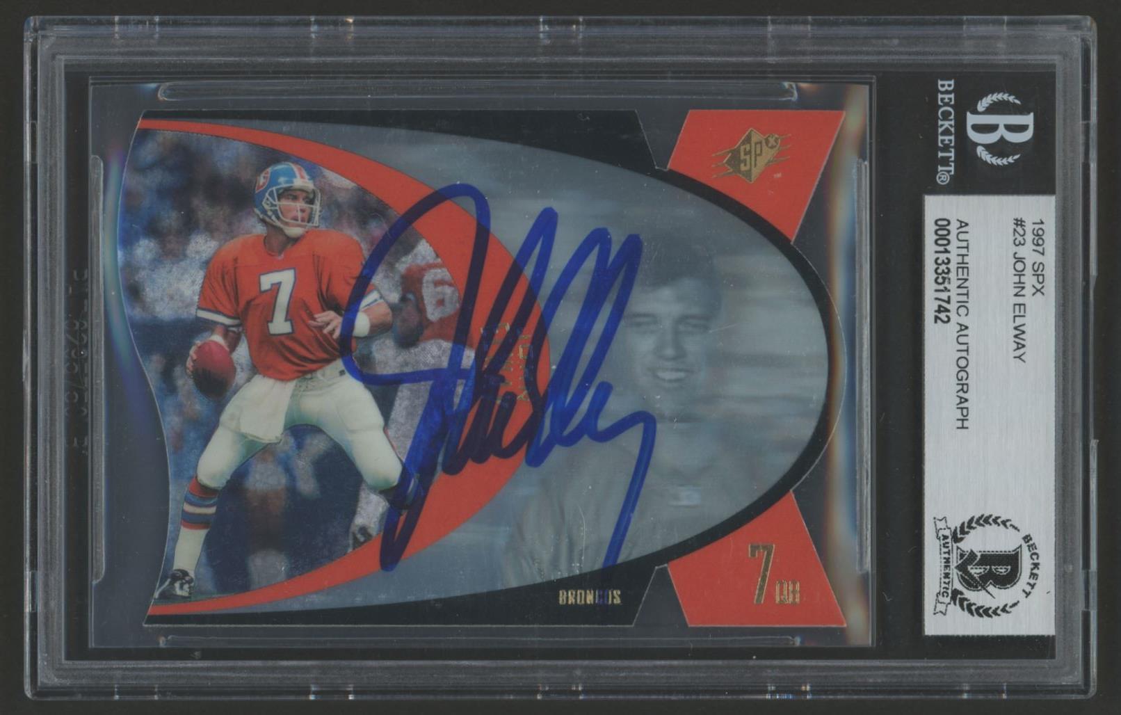 John Elway Signed 1997 SPx #23 (BGS) at PristineAuction.com John Elway Signed 1997 SPx #23 (BGS) at PristineAuction.com