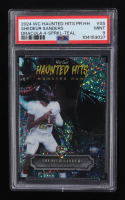 Shedeur Sanders 2024 Wild Card Haunted Hits Dracula Teal Sparkle #HHDSS #3/3 RC (PSA 9) at PristineAuction.com