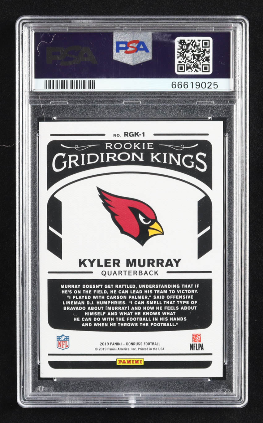 Kyler Murray 2019 Donruss Rookie Gridiron Kings #1 RC (PSA 10) at PristineAuction.com Kyler Murray 2019 Donruss Rookie Gridiron Kings #1 RC (PSA 10) at PristineAuction.com